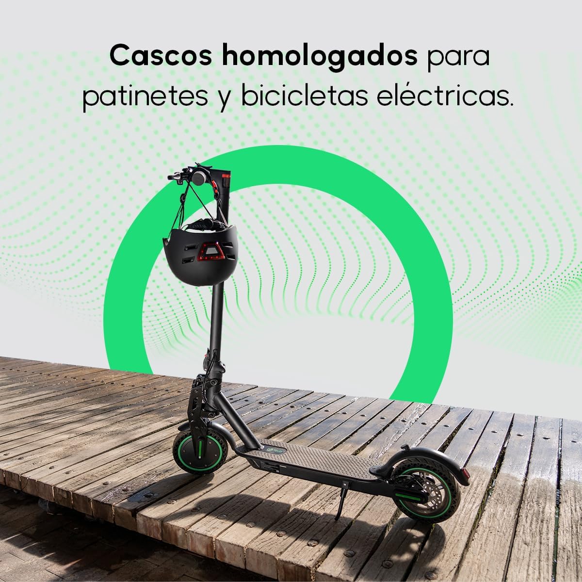 Casco Homologado con LED Frontal y Trasera – Color Negro – Talla M (52-58cm) – Protección y Visibilidad para Patinetes y Bicicletas – Diseño Ligero y Ergonómico