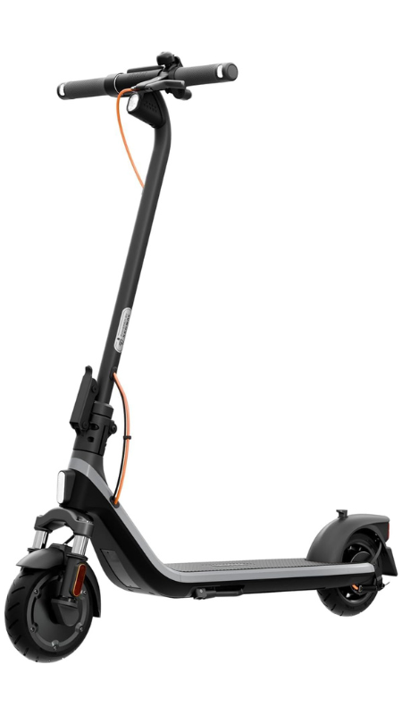 Ninebot E2 D II – E Roller con Permiso de circulación, Scooter e con suspensión e Intermitente, 20 km/h, 450 W de Potencia, Alcance de 25 km, Capacidad de Carga de 90 kg, Patinete eléctrico