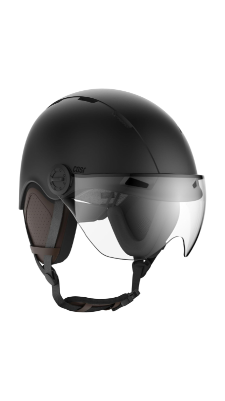 Casco de Estilo Urbano para Bicicleta y Patinete eléctrico – Visera Transparente y Almohadillas extraíbles – Comodidad óptima para Hombre y Mujer