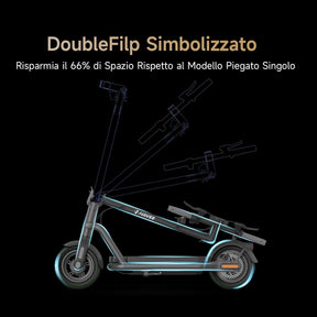 Patinete Eléctrico Adultos NAVEE N65i, Autonomía 65km, Máxima 25 km/h, Motor 1000W, Absorción Cuádruple Choques,24% Inclinación, Neumáticos Tubeless de 10,5”, IPX5, Flexible