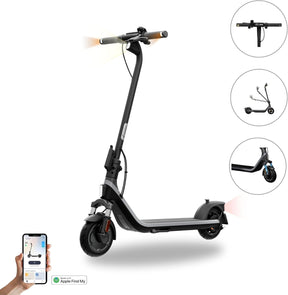 Ninebot E2 D II – E Roller con Permiso de circulación, Scooter e con suspensión e Intermitente, 20 km/h, 450 W de Potencia, Alcance de 25 km, Capacidad de Carga de 90 kg, Patinete eléctrico