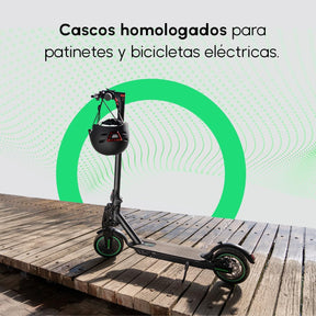 Casco Homologado con LED Frontal y Trasera – Color Negro – Talla M (52-58cm) – Protección y Visibilidad para Patinetes y Bicicletas – Diseño Ligero y Ergonómico