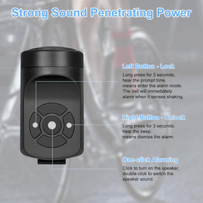 Timbre eléctrico con alarma para bicicleta y scooter – 120 dB – IPX4