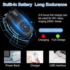 Timbre eléctrico con alarma para bicicleta y scooter – 120 dB – IPX4