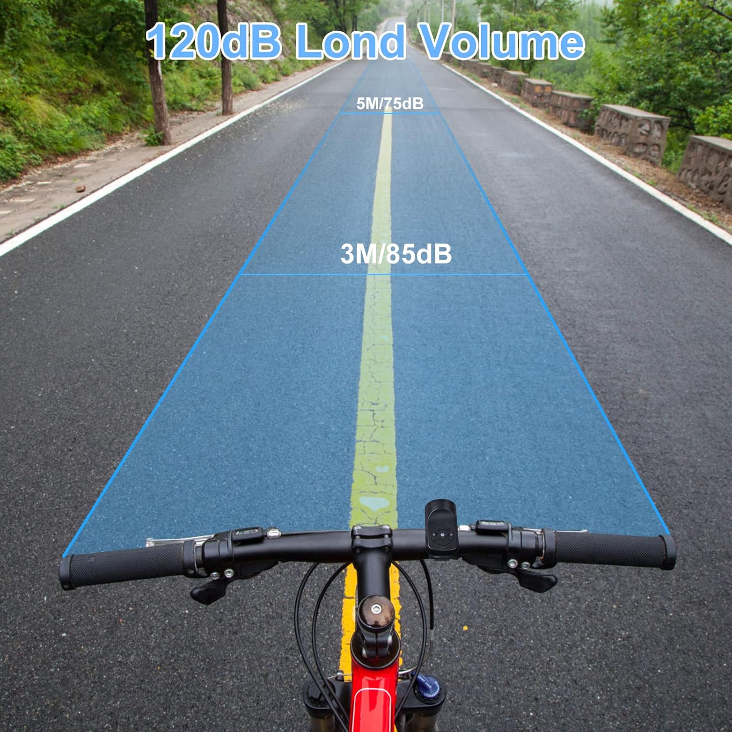 Timbre eléctrico con alarma para bicicleta y scooter – 120 dB – IPX4